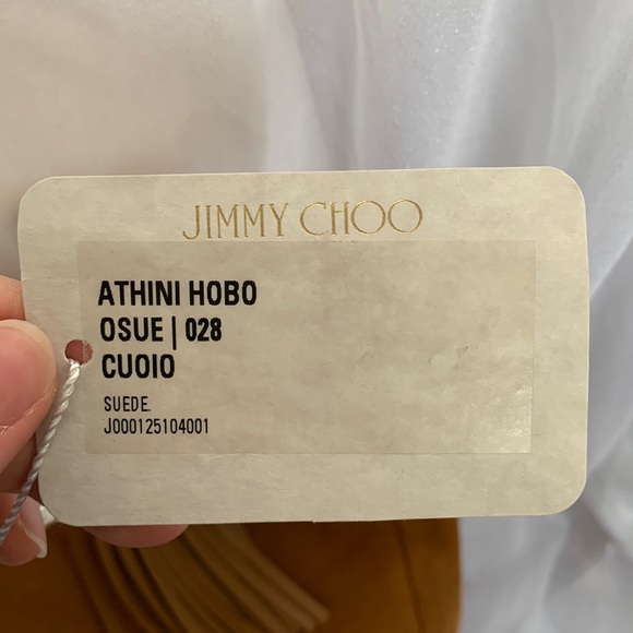 Brand New Jimmy Choo Athini Hobo Bag Tan Suede - Picture 8 of 9